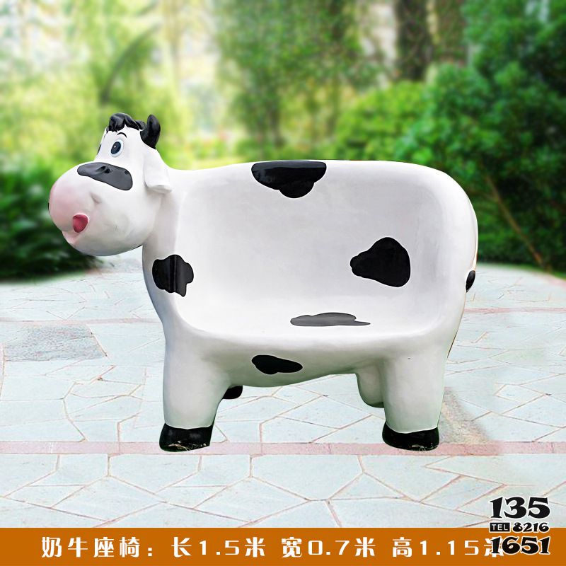 牛雕塑-公園一個奶牛座椅玻璃鋼牛雕塑 牛雕塑-公園一個奶牛座椅玻璃鋼牛雕塑
