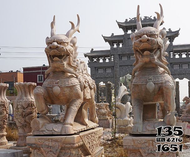 麒麟雕塑-景區(qū)門口大型石雕神獸麒麟雕塑 麒麟雕塑-景區(qū)門口大型石雕神獸麒麟雕塑高清圖片