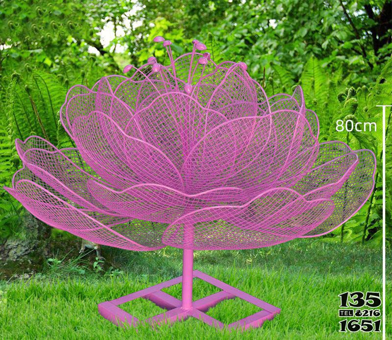 花朵雕塑-不銹鋼鏤空粉色花朵雕塑 花朵雕塑-不銹鋼鏤空粉色花朵雕塑高清圖片