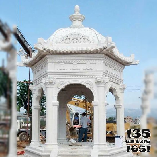 涼亭雕塑-新款漢白玉浮雕園林景觀涼亭擺件雕塑 涼亭雕塑-新款漢白玉浮雕園林景觀涼亭擺件雕塑高清圖片