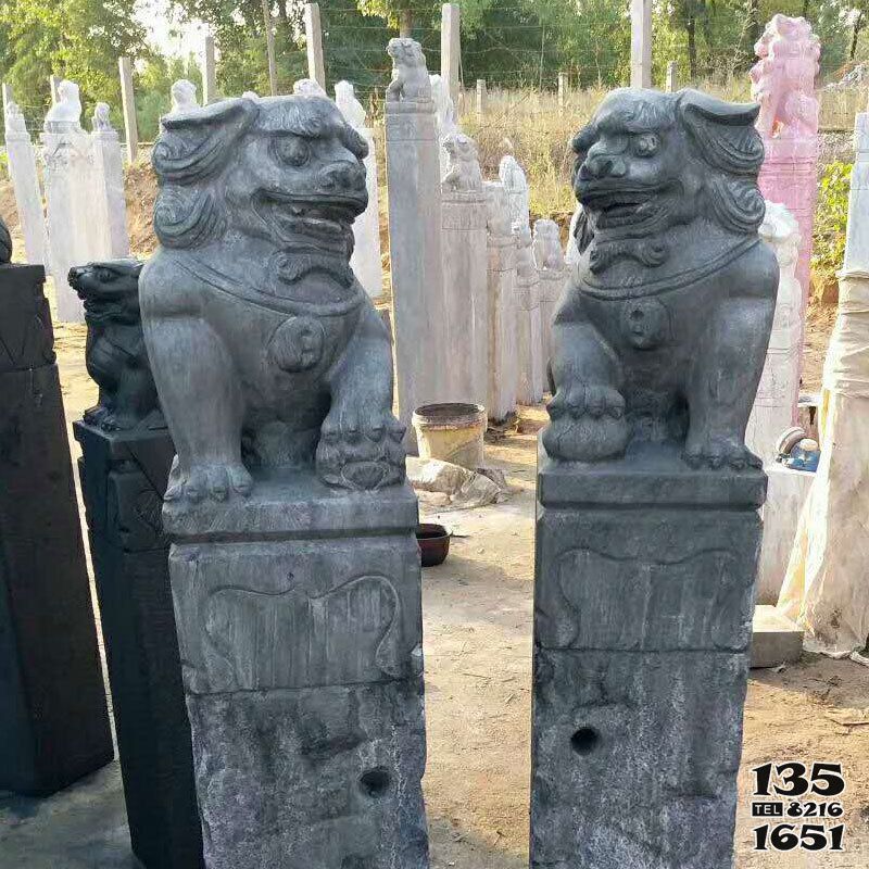 拴馬柱雕塑-農場擺放青石獅子雕刻拴馬柱雕塑 拴馬柱雕塑-農場擺放青石獅子雕刻拴馬柱雕塑