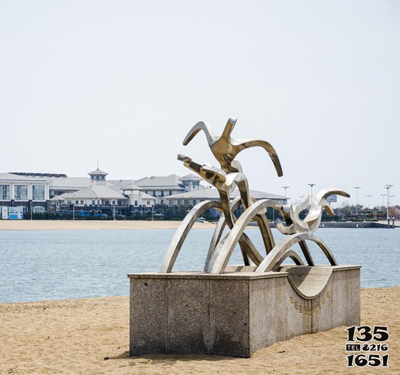 游泳雕塑-景區海邊不銹鋼公園抽象游泳雕塑 游泳雕塑-景區海邊不銹鋼公園抽象游泳雕塑高清圖片