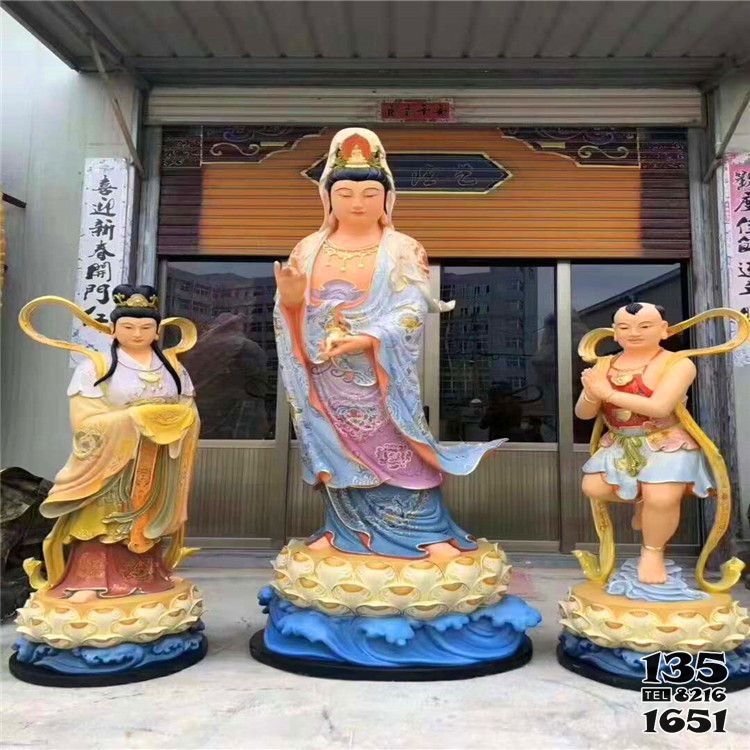 觀音雕塑-景區大型供奉佛像樹脂彩繪觀音雕塑 觀音雕塑-景區大型供奉佛像樹脂彩繪觀音雕塑高清圖片
