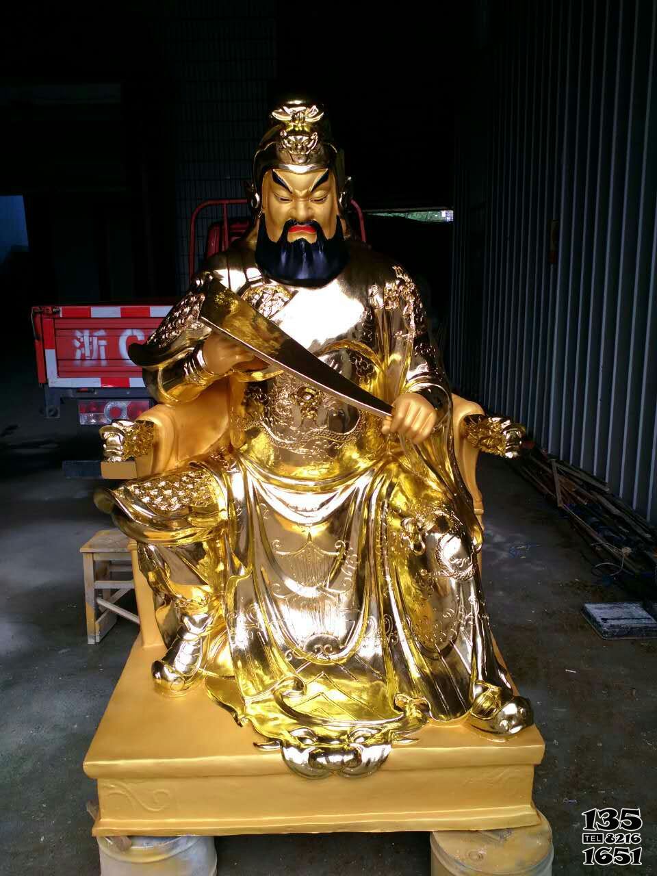 財神雕塑-偏財神大伯公鎏金銅佛像招財財神雕塑 財神雕塑-偏財神大伯公鎏金銅佛像招財財神雕塑高清圖片