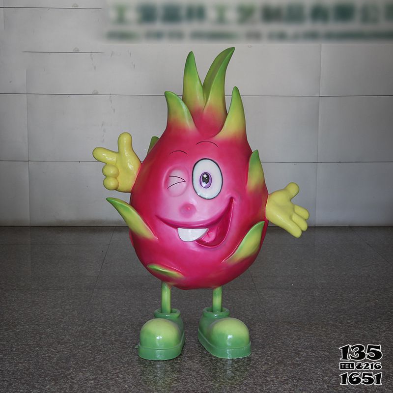 火龍果雕塑-室內創意玻璃鋼彩繪火龍果雕塑 火龍果雕塑-室內創意玻璃鋼彩繪火龍果雕塑