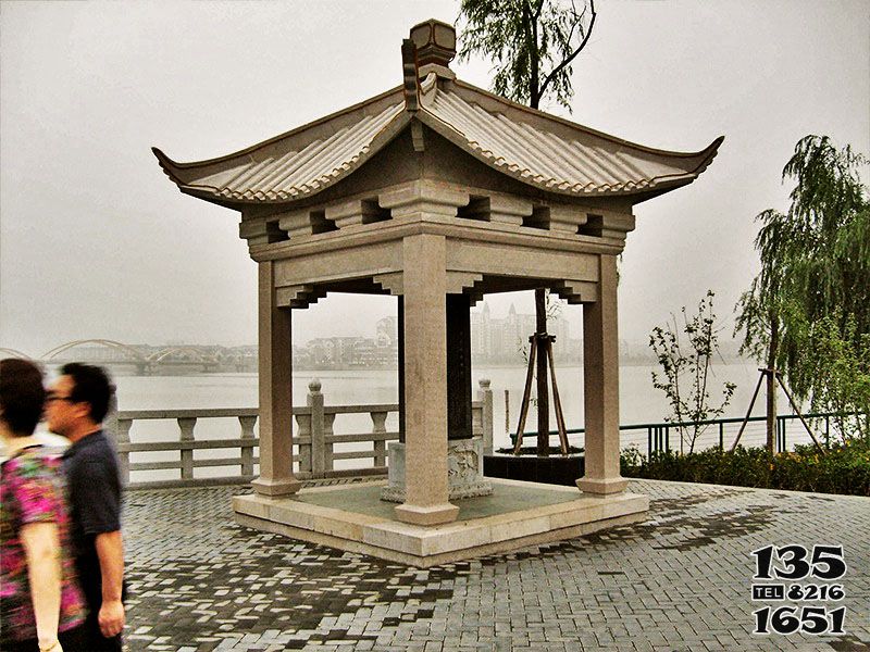 涼亭雕塑-湖邊景區擺放花崗巖四角鏤空休息涼亭雕塑 涼亭雕塑-湖邊景區擺放花崗巖四角鏤空休息涼亭雕塑高清圖片