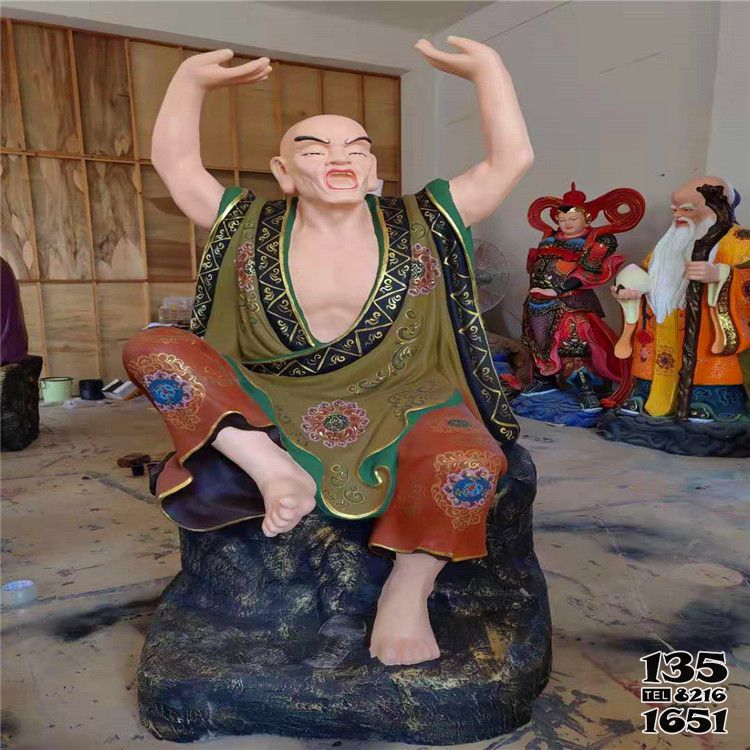 十八羅漢雕塑-寺廟玻璃鋼彩繪舉起手來的十八羅漢雕塑 十八羅漢雕塑-寺廟玻璃鋼彩繪舉起手來的十八羅漢雕塑高清圖片