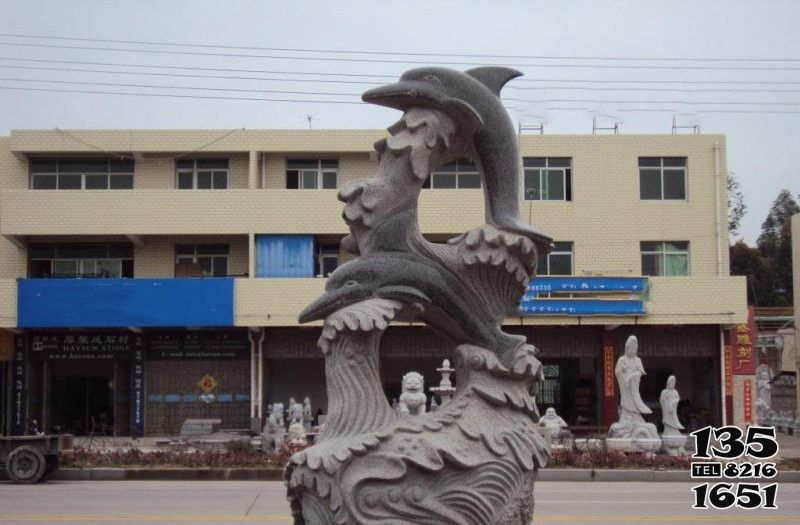海豚雕塑-景區街邊石雕海豚雕塑 海豚雕塑-景區街邊石雕海豚雕塑高清圖片