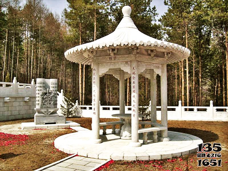 涼亭雕塑-公園廣場草坪擺放漢白玉雕刻古建筑休息涼亭雕塑 涼亭雕塑-公園廣場草坪擺放漢白玉雕刻古建筑休息涼亭雕塑高清圖片