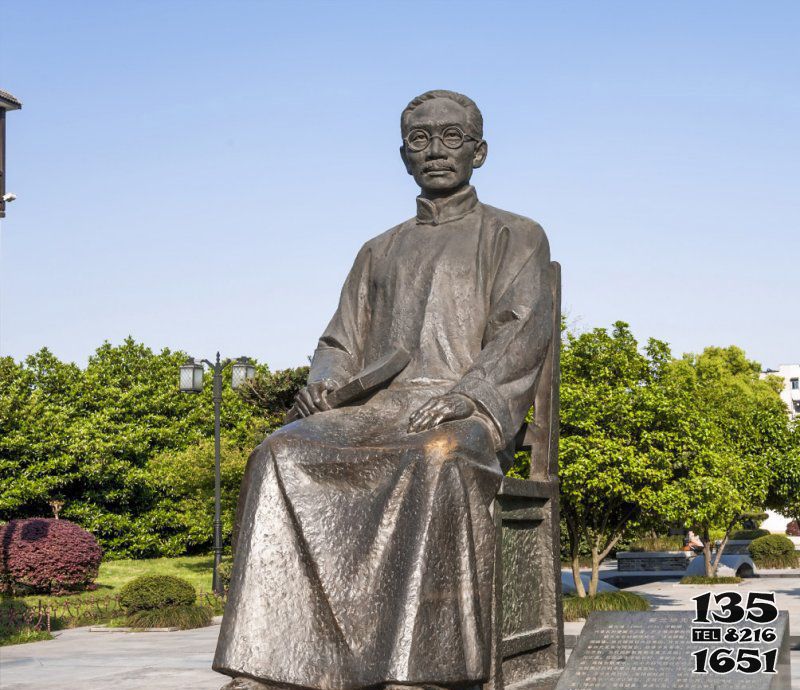 蔡元培雕塑-校園名人銅雕蔡元培雕塑 蔡元培雕塑-校園名人銅雕蔡元培雕塑高清圖片
