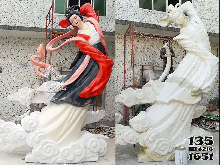 嫦娥雕塑-景區擺放玻璃鋼彩繪神話嫦娥雕塑 嫦娥雕塑-景區擺放玻璃鋼彩繪神話嫦娥雕塑高清圖片