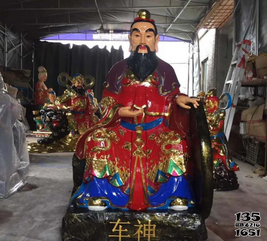 車神雕塑-景區寺廟玻璃鋼彩繪平安車神雕塑 車神雕塑-景區寺廟玻璃鋼彩繪平安車神雕塑高清圖片