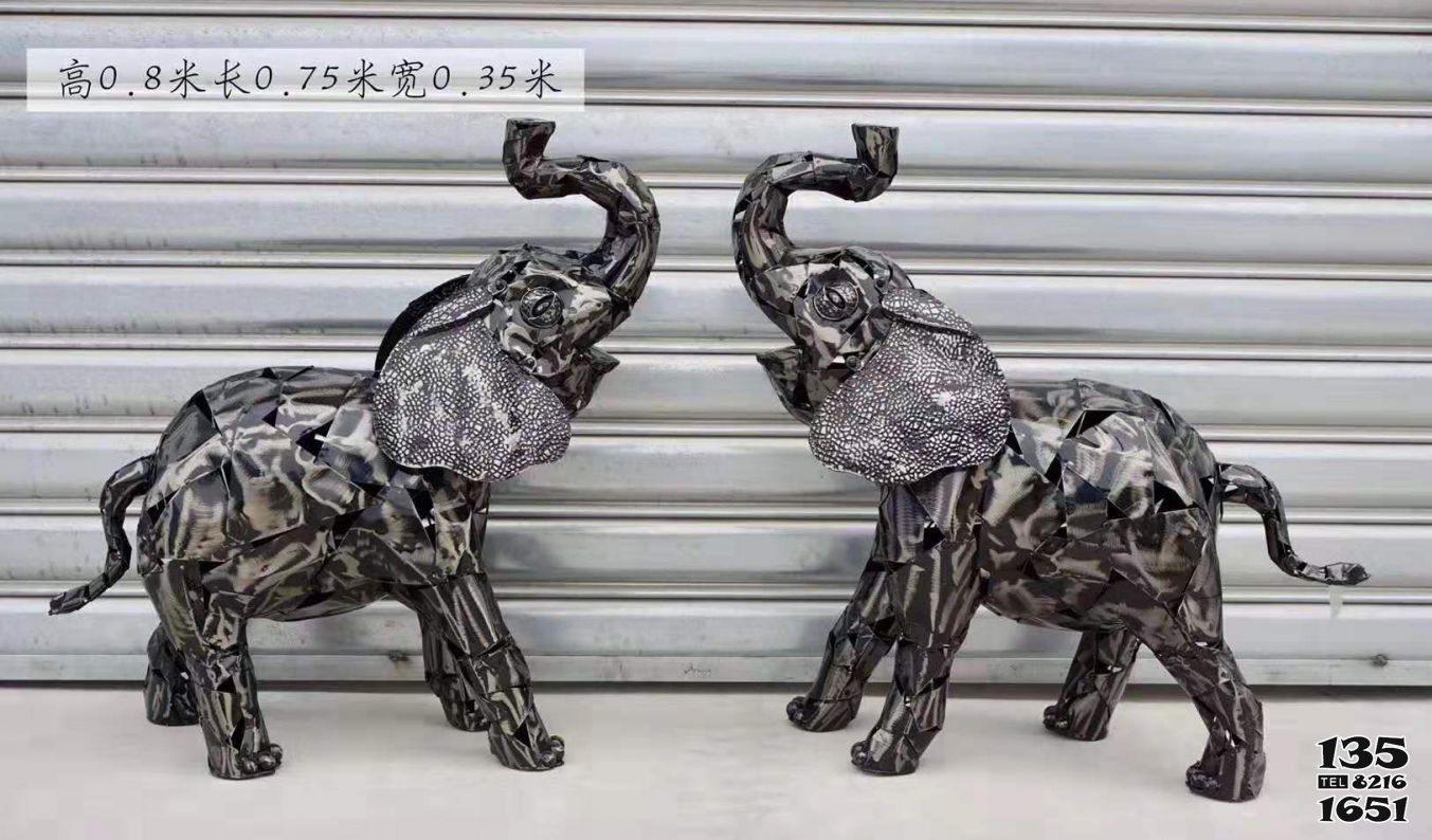 大象雕塑-公園不銹鋼創(chuàng)意一對大象雕塑 大象雕塑-公園不銹鋼創(chuàng)意一對大象雕塑高清圖片