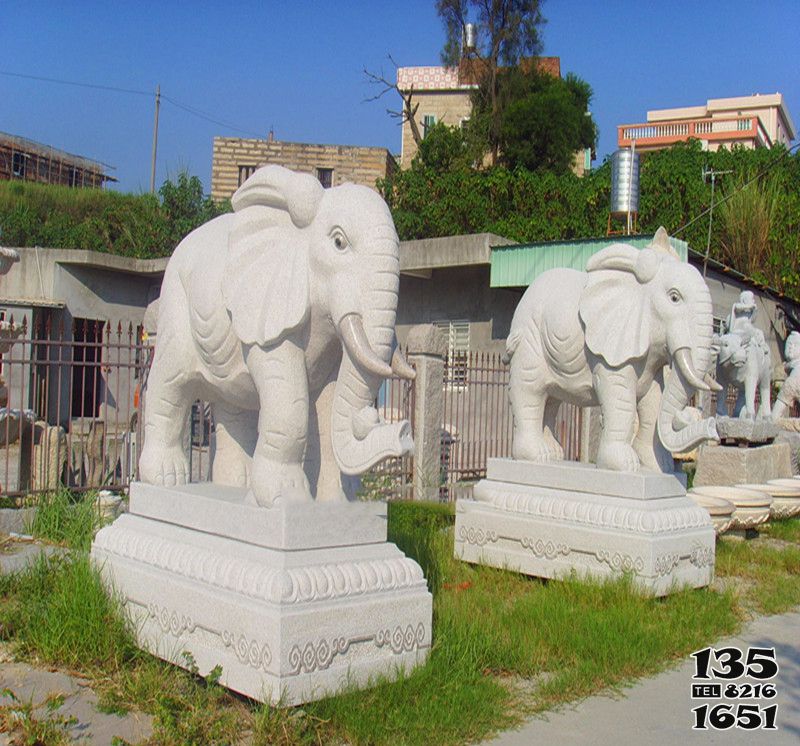 大象雕塑-漢白玉石雕園林景區(qū)大象雕塑 大象雕塑-漢白玉石雕園林景區(qū)大象雕塑高清圖片
