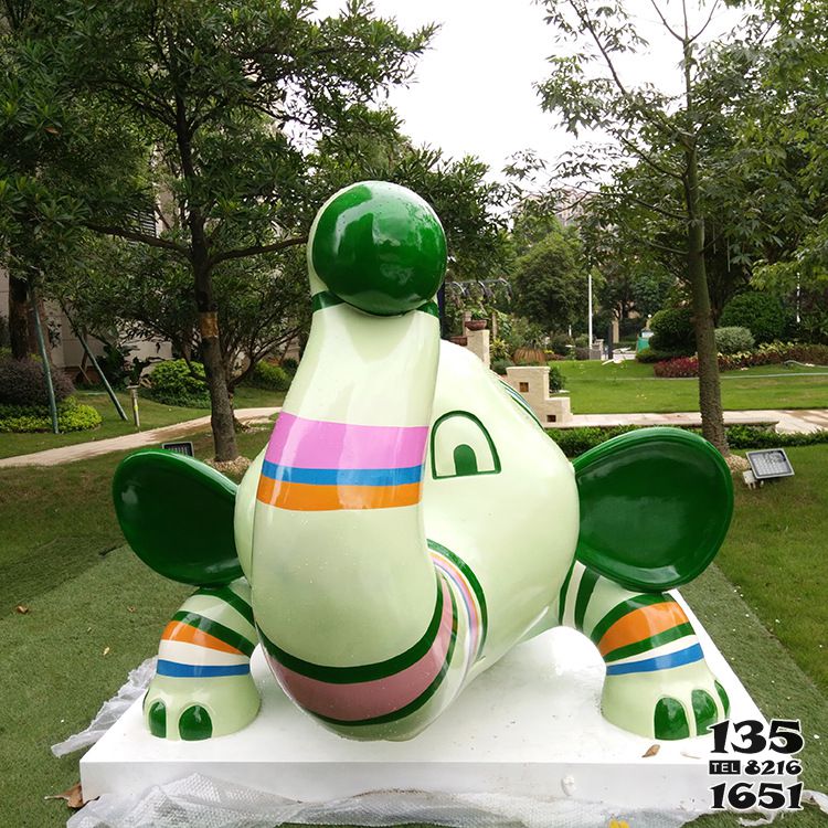 大象雕塑-戶外公園大型卡通玻璃鋼彩繪創意大象雕塑 大象雕塑-戶外公園大型卡通玻璃鋼彩繪創意大象雕塑