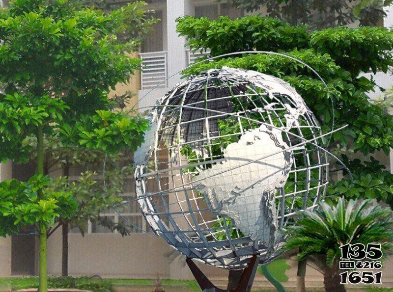 地球儀雕塑-不銹鋼鏤空個(gè)性花園地球儀雕塑 地球儀雕塑-不銹鋼鏤空個(gè)性花園地球儀雕塑高清圖片