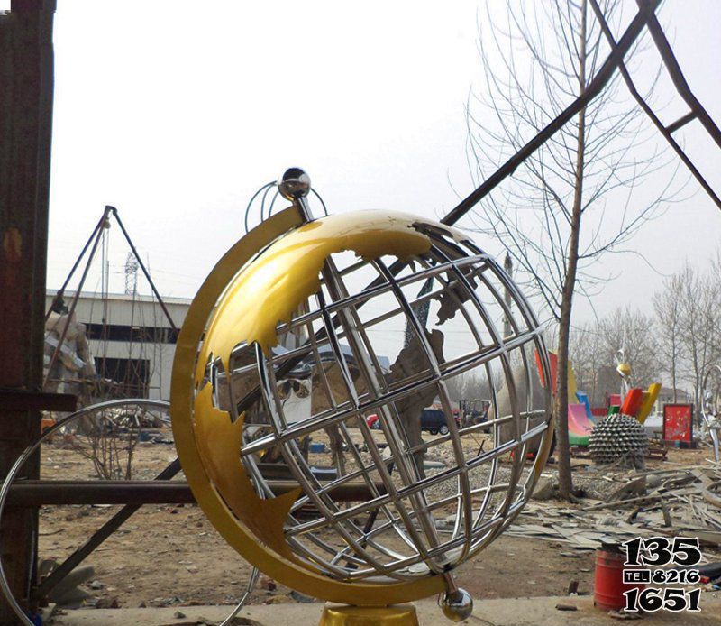 地球儀雕塑-不銹鋼圓球戶外抽象景觀創(chuàng)意標(biāo)志擺件 地球儀雕塑-不銹鋼圓球戶外抽象景觀創(chuàng)意標(biāo)志擺件