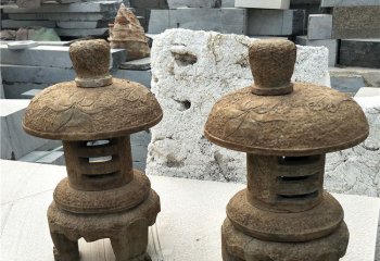 燈籠雕塑-庭院仿古做舊大理石燈籠雕塑