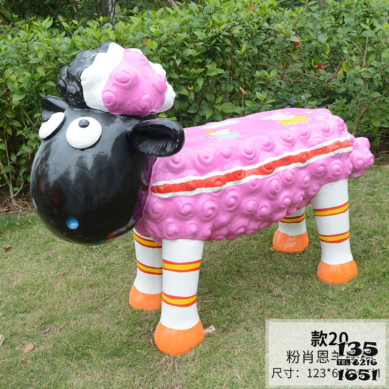 凳子雕塑-卡通小羊動物坐凳美陳擺件公園戶外樹脂雕塑工藝品 凳子雕塑-卡通小羊動物坐凳美陳擺件公園戶外樹脂雕塑工藝品高清圖片