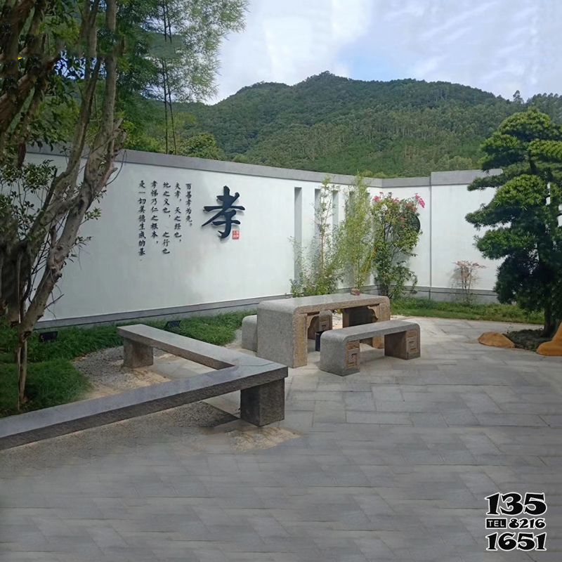 凳子雕塑-小區公園園林石雕仿古長凳雕塑 凳子雕塑-小區公園園林石雕仿古長凳雕塑高清圖片