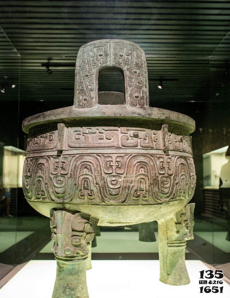 鼎雕塑-博物館大型銅雕浮雕花紋鼎雕塑 鼎雕塑-博物館大型銅雕浮雕花紋鼎雕塑