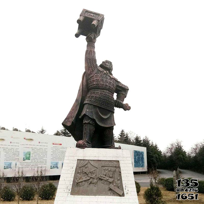 鼎雕塑-戶外景區創意銅雕戰士手拿鼎雕塑 鼎雕塑-戶外景區創意銅雕戰士手拿鼎雕塑高清圖片