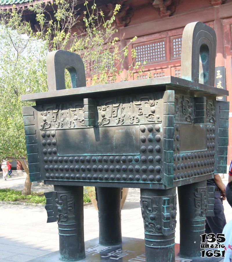 鼎雕塑-寺廟大型青銅器鼎雕塑 鼎雕塑-寺廟大型青銅器鼎雕塑高清圖片