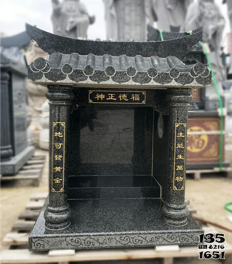 佛龕雕塑-福德正神青石佛龕雕塑擺件 佛龕雕塑-福德正神青石佛龕雕塑擺件