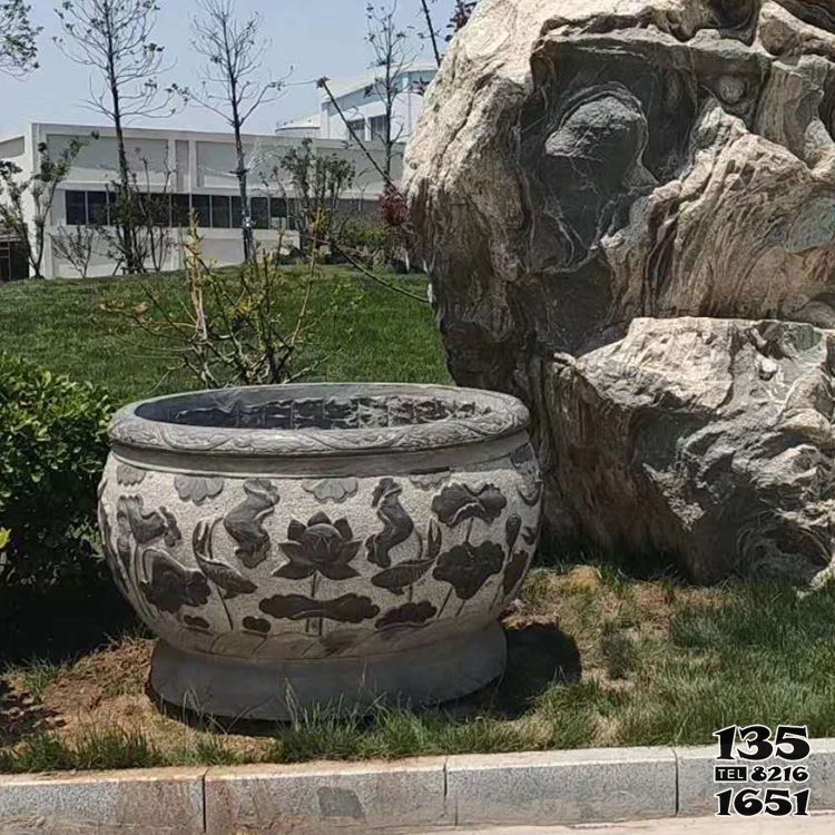 缸雕塑-庭院景觀-石雕魚缸雕塑 缸雕塑-庭院景觀-石雕魚缸雕塑高清圖片