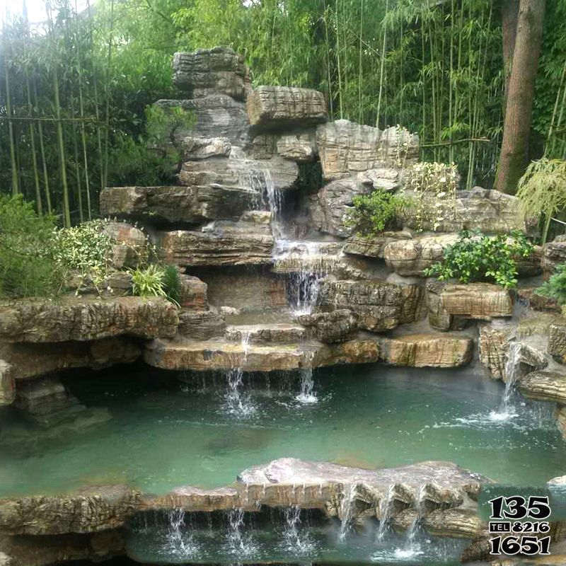 假山雕塑-中式庭院假山流水景觀 假山雕塑-中式庭院假山流水景觀高清圖片