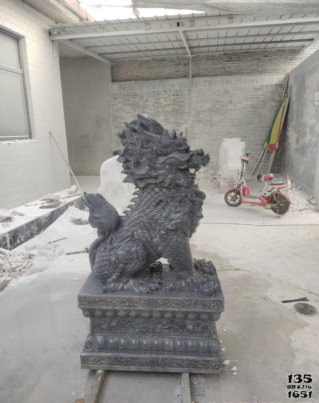 麒麟雕塑-陵園砂石石雕園林景觀麒麟雕塑 麒麟雕塑-陵園砂石石雕園林景觀麒麟雕塑高清圖片