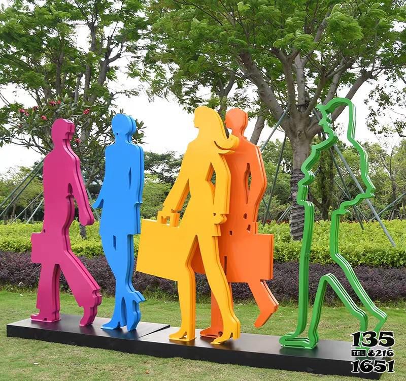購物雕塑-學校公園海邊鏤空創意不銹鋼購物人雕塑 購物雕塑-學校公園海邊鏤空創意不銹鋼購物人雕塑高清圖片