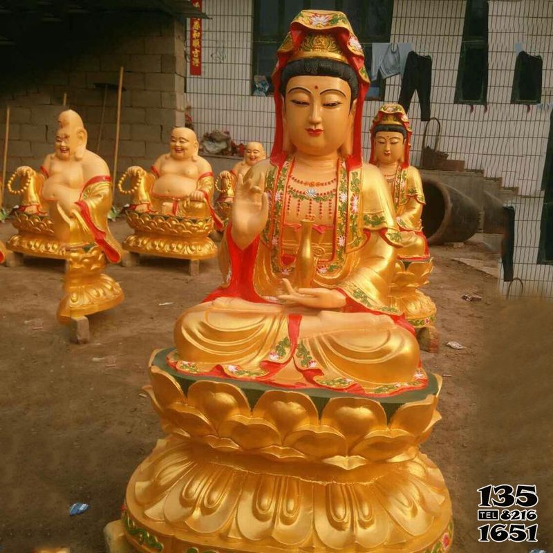 觀音雕塑-大型鑄銅漆金寺廟供奉觀音雕塑 觀音雕塑-大型鑄銅漆金寺廟供奉觀音雕塑高清圖片