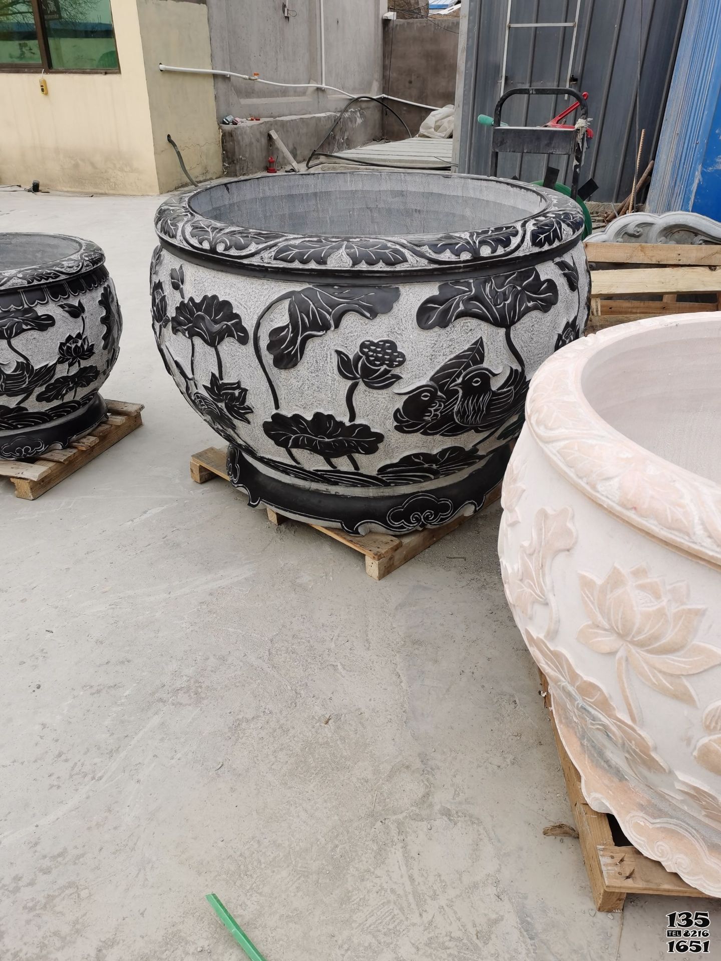 缸雕塑-戶外庭院仿古做舊青石石雕缸雕塑 缸雕塑-戶外庭院仿古做舊青石石雕缸雕塑高清圖片