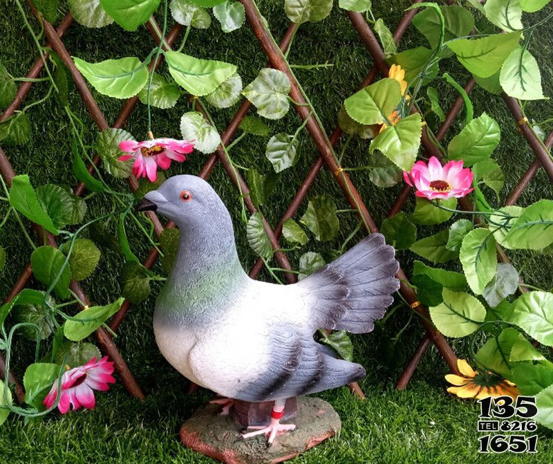 鴿子雕塑-花園農場玻璃鋼樹脂工藝仿真動物鴿子雕塑 鴿子雕塑-花園農場玻璃鋼樹脂工藝仿真動物鴿子雕塑高清圖片