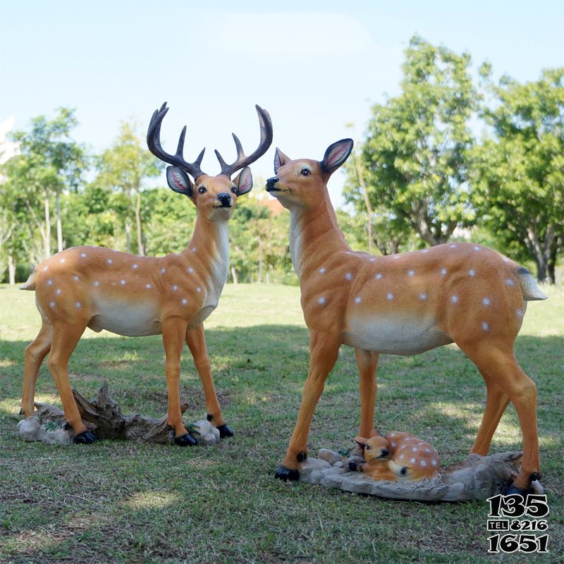 鹿雕塑-戶外大型仿真動物景觀玻璃鋼鹿雕塑 鹿雕塑-戶外大型仿真動物景觀玻璃鋼鹿雕塑高清圖片