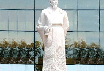 孟子雕塑-校園古代著名教育家亞圣孟子漢白玉石雕像