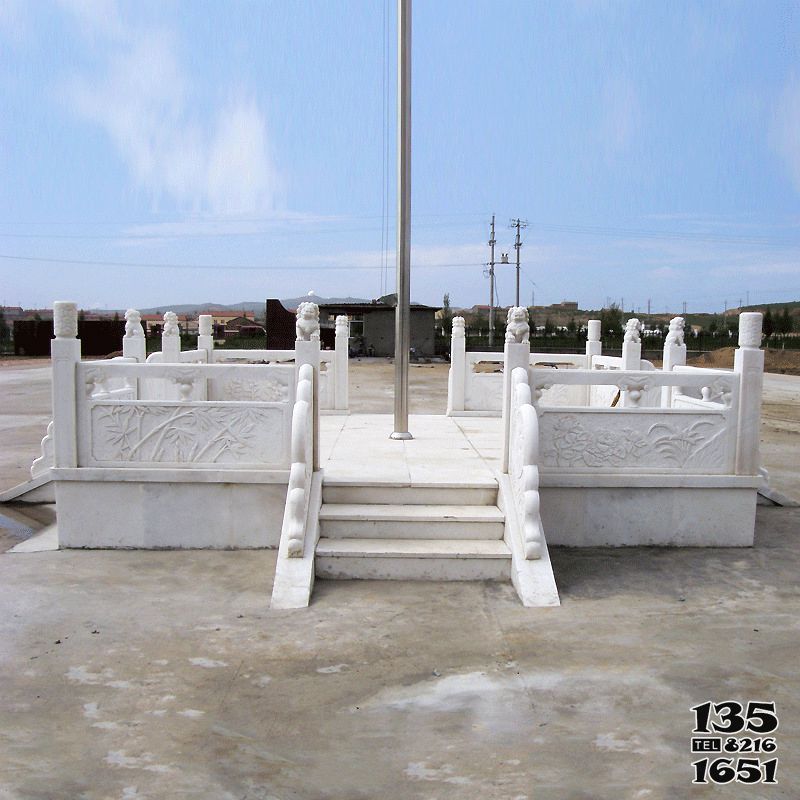 旗臺雕塑-園林廣場升旗臺漢白玉石雕國旗臺雕塑 旗臺雕塑-園林廣場升旗臺漢白玉石雕國旗臺雕塑高清圖片