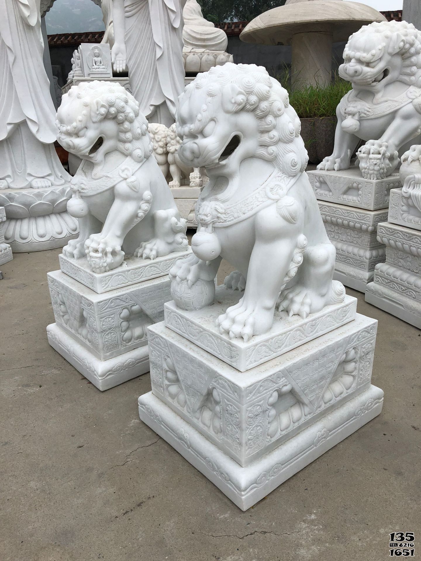 獅子雕塑-寺廟庭院創意石雕獅子鎮宅招財獅子雕塑 獅子雕塑-寺廟庭院創意石雕獅子鎮宅招財獅子雕塑高清圖片