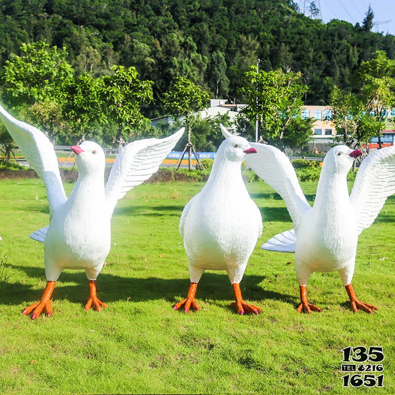 鴿子雕塑-戶外大型仿真動物園林景觀裝飾擺件 鴿子雕塑-戶外大型仿真動物園林景觀裝飾擺件高清圖片