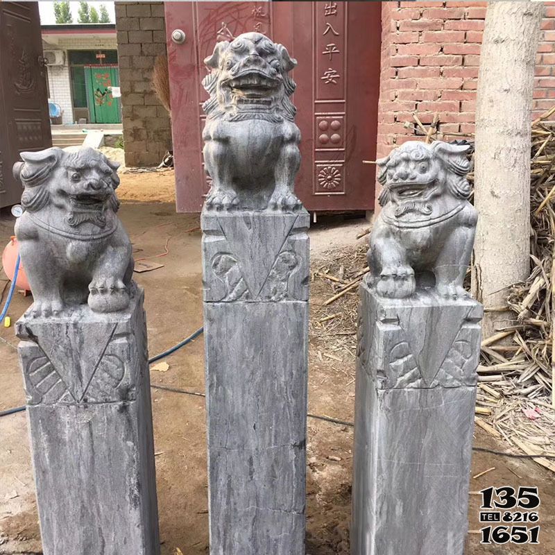 拴馬柱雕塑-仿古做舊石獅子石雕園林擺件栓馬柱雕塑 拴馬柱雕塑-仿古做舊石獅子石雕園林擺件栓馬柱雕塑高清圖片