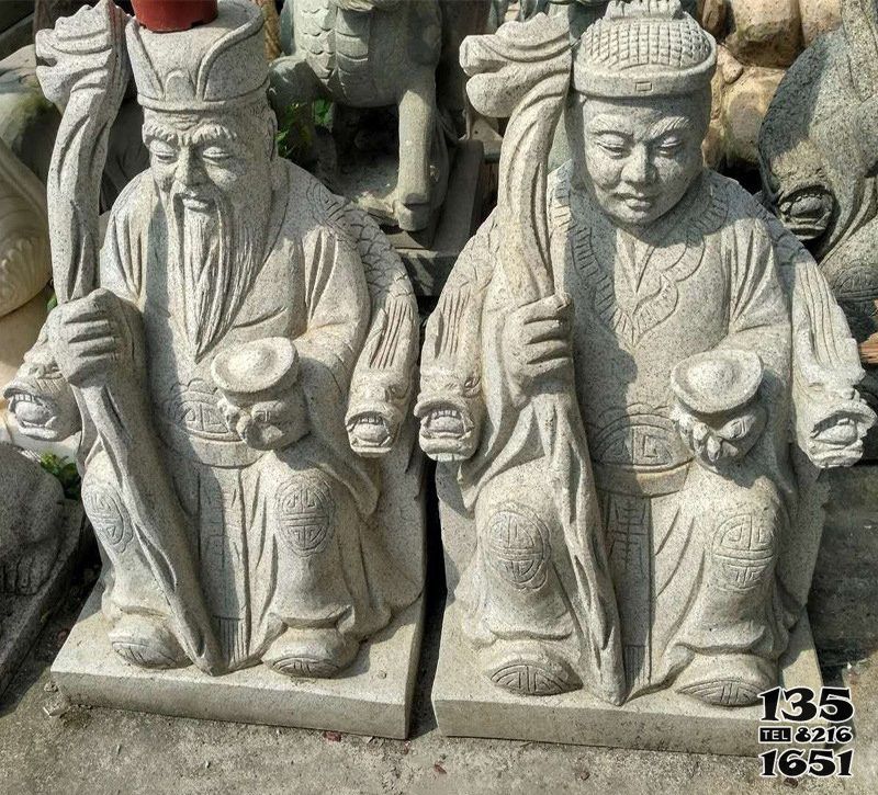 土地公雕塑-寺廟大理石石雕土地公雕塑 土地公雕塑-寺廟大理石石雕土地公雕塑高清圖片