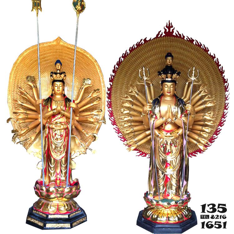 文殊普賢雕塑-寺廟大型佛像景觀不銹鋼貼金鎏金菩薩文殊普賢雕塑 文殊普賢雕塑-寺廟大型佛像景觀不銹鋼貼金鎏金菩薩文殊普賢雕塑高清圖片