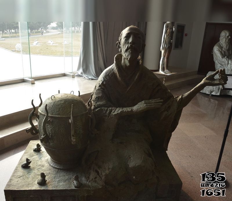 張衡銅雕-博物館擺放仿古鑄銅張衡地動儀雕塑 張衡銅雕-博物館擺放仿古鑄銅張衡地動儀雕塑