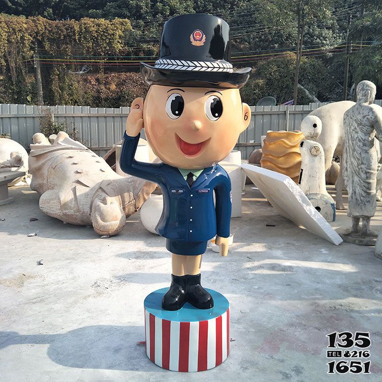 警察雕塑-玻璃鋼彩繪戶外敬禮的女警察雕塑 警察雕塑-玻璃鋼彩繪戶外敬禮的女警察雕塑高清圖片