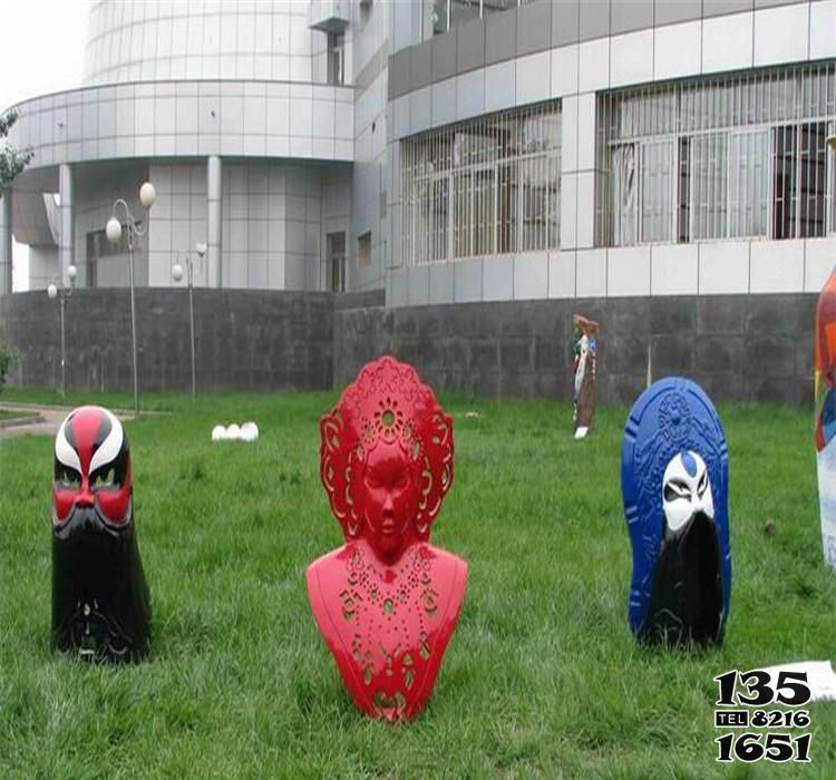 臉譜雕塑-公園戶外創(chuàng)意玻璃鋼彩繪裝飾品雕塑 臉譜雕塑-公園戶外創(chuàng)意玻璃鋼彩繪裝飾品雕塑高清圖片