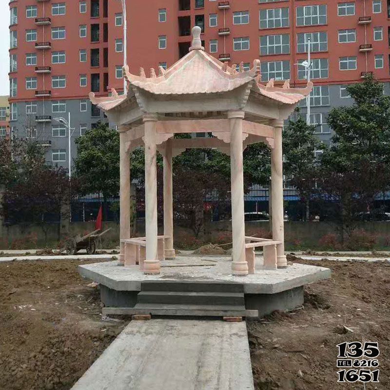 涼亭雕塑-學院廣場擺放大理石涼亭休閑座椅雕塑 涼亭雕塑-學院廣場擺放大理石涼亭休閑座椅雕塑高清圖片