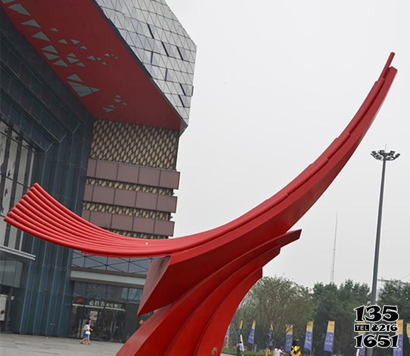 飄帶雕塑-戶外裝飾擺放個性不銹鋼噴漆飄帶雕塑 飄帶雕塑-戶外裝飾擺放個性不銹鋼噴漆飄帶雕塑高清圖片