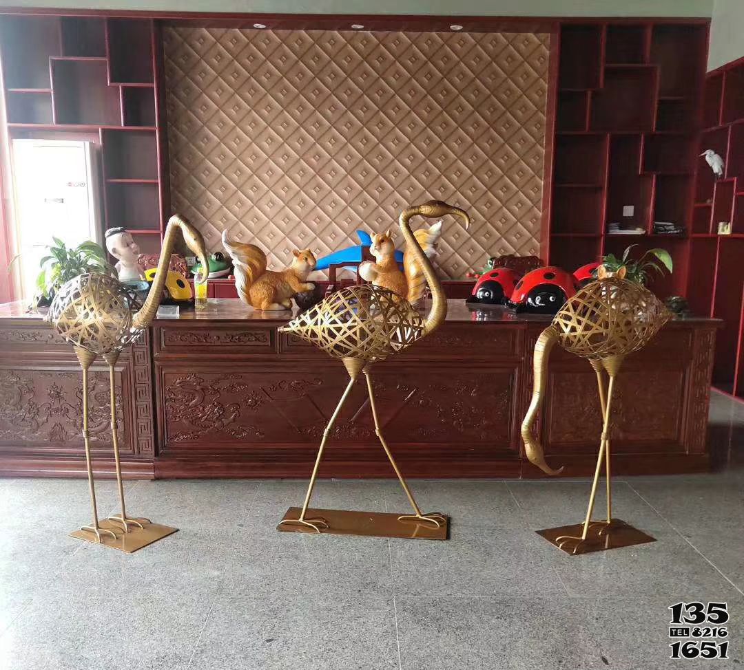 火烈鳥雕塑-商店擺放不銹鋼火烈鳥雕塑 火烈鳥雕塑-商店擺放不銹鋼火烈鳥雕塑高清圖片