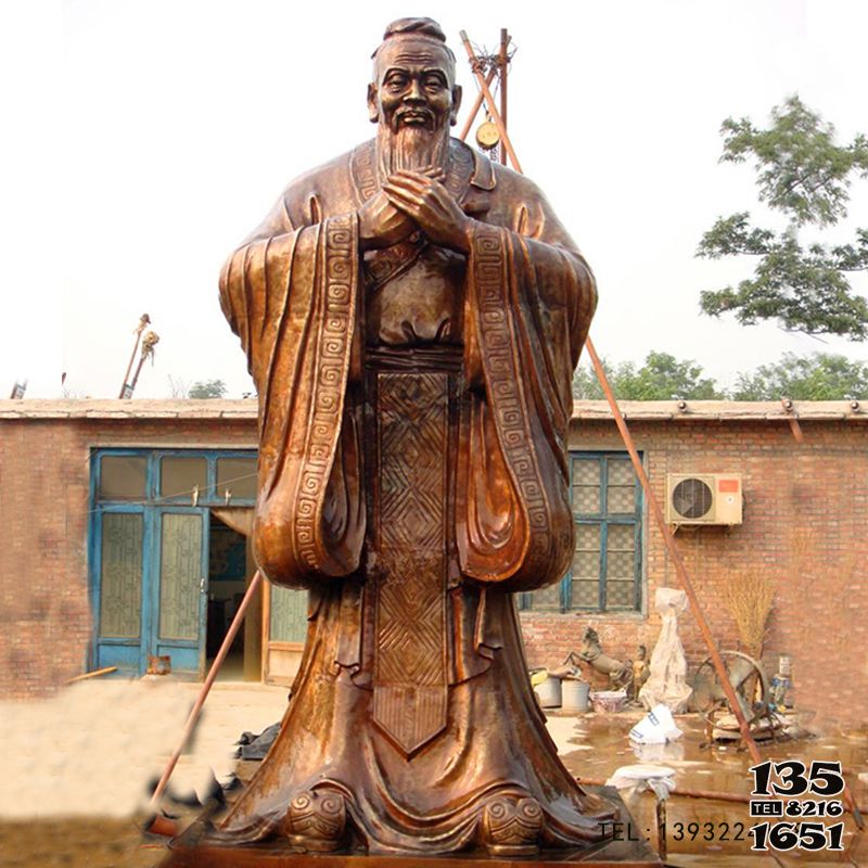 孔子雕塑-鑄銅雕塑銅雕孔子像銅像擺件古代人物雕像 孔子雕塑-鑄銅雕塑銅雕孔子像銅像擺件古代人物雕像高清圖片